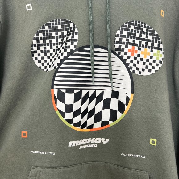 Disney Mickey Mouse Forverer Young Forever True pullover fleece men's sweater XL - Picture 4 of 5